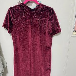 Burgundy Velvet Dress!